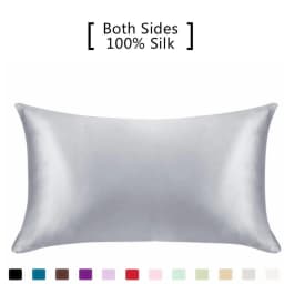 100%Silk Pillowcase Hair Skin, 19 Momme 100% Pure Natural Mulberry Silk Pillowcase Standard Size, Pillow Cases Cover Hidd