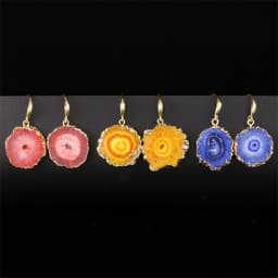 Irregular Druzy Quartz Stone Sunflower Drop EarRing for Women Dyed Color Reiki Healing Jewelry Purple