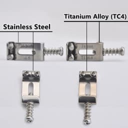 1 Set 10.5MM/10.8MM/11.3MM Stainless Steel / Titanium Alloy (TC4) Electric Guitar Bridge Saddle for Fende.r ST
