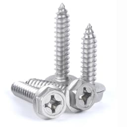 5 -10 pcs 304 Stainless Steel Self-Tapping Phillips Hex Screw Cross Hexagonal Flange Cross Head Screws Wood Nail M3 M4 M5 M6