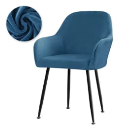 Velvet High Arm Chair Cover Elastic Dining Chair Slipcovers Fabric Washable Office Rocker Chairs Covers Home Decor Seat Cover