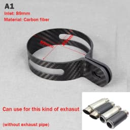 Motorcycle Exhaust Muffler Escape Clamp Carbon Fiber Hanger Bracket 90mm 100mm 120mm for Yoshimura for akrapovics for SC for TBR