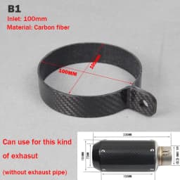Motorcycle Exhaust Muffler Escape Clamp Carbon Fiber Hanger Bracket 90mm 100mm 120mm for Yoshimura for akrapovics for SC for TBR