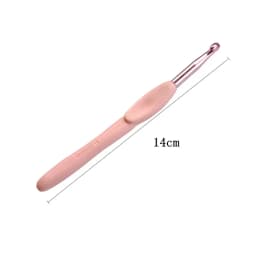 Aluminum Ergonomic Crochet Needles Set, Soft Rubber Grip, Cushioned, 2.0-6.0mm, 8Pcs