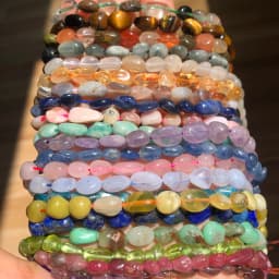 5-7mm Natural Stone Beads Citrines Amazonite Apatite Opal Irregular Loose Gems Beads for Jewelry Making Bulk DIY Bracelet 15''
