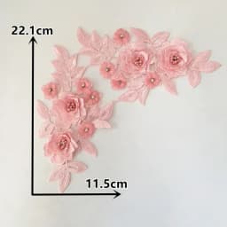 Colorful styles of women's clothing 3D three-dimensional flower decoration ABC pearl rhinestones DIY craft supplies accessories