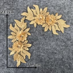 Colorful styles of women's clothing 3D three-dimensional flower decoration ABC pearl rhinestones DIY craft supplies accessories
