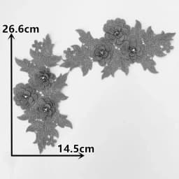 Colorful styles of women's clothing 3D three-dimensional flower decoration ABC pearl rhinestones DIY craft supplies accessories