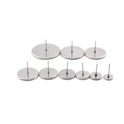 10-20Pcs/Lot 6-25mm Stainless Steel Blank Earring Base Cameo Base Cabochons Bezels Earring Studs Setting for Jewelry Making