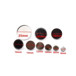 10-20Pcs/Lot 6-25mm Stainless Steel Blank Earring Base Cameo Base Cabochons Bezels Earring Studs Setting for Jewelry Making