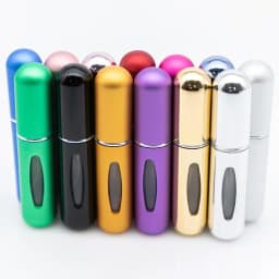 20pcs/lot 5ml Portable Mini Refillable Perfume Bottle Conveniet Atomizer Pump Aluminum Spray Bottle Cosmetic Container Travel