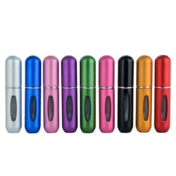 20pcs/lot 5ml Portable Mini Refillable Perfume Bottle Conveniet Atomizer Pump Aluminum Spray Bottle Cosmetic Container Travel