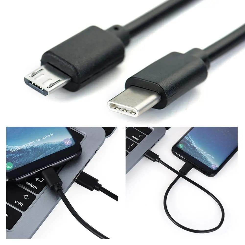 Type C (USB-C) to Micro USB Male Sync Charge OTG CHARGER Cable Cord Adapter For Phone Huawei Samsung Usbc Wire