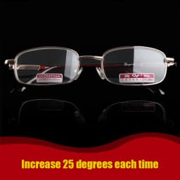 Hot Alloy Classic Glass Reading Glasses Men 1.75 2.75 3.75 Durable Eyeglasses Portable Presbyopic Glasses +600 +175 +225 +275