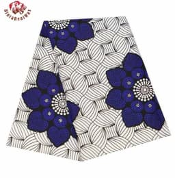 Bintarealwax Wholesale Africa Farbic 2025 Ankara Polyester Sewing Fabric Light Color Material for Women Party Dress FP6390