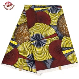 Bintarealwax Wholesale Africa Farbic 2025 Ankara Polyester Sewing Fabric Light Color Material for Women Party Dress FP6390