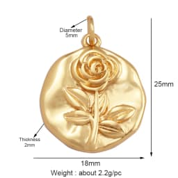 Dandelion Earth Star Heart Hand Cubic Zirconia CZ Paved Charm, 18K Real Gold Plated Colour , Craft Jewelry Supplies L87