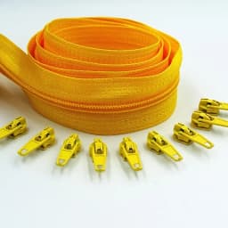 3#10 Meters Zipper By The Yard Nylon Coil Zippers with 20pcs Zipper Slider for Purses, Bags and Other Sewing Projects