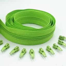 3#10 Meters Zipper By The Yard Nylon Coil Zippers with 20pcs Zipper Slider for Purses, Bags and Other Sewing Projects
