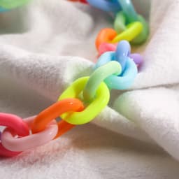 Stylish Acrylic Necklace, Plastic Opaque Rainbow Candy Colored Thick Chain Collar Suitable for Women's Punk Party Jewelry