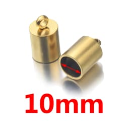 10pcs Lot Stainless Steel Silver Gold Clasps Cords End Caps Cord for Diy Jewelry Making Bracelet Necklace DIY Jewelry Findings