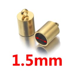 10pcs Lot Stainless Steel Silver Gold Clasps Cords End Caps Cord for Diy Jewelry Making Bracelet Necklace DIY Jewelry Findings