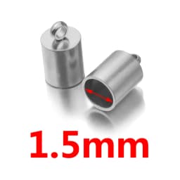 10pcs Lot Stainless Steel Silver Gold Clasps Cords End Caps Cord for Diy Jewelry Making Bracelet Necklace DIY Jewelry Findings