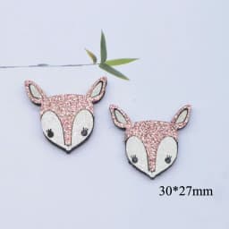 10Pcs Cartoon Animal Fox Cat Leopard Deer Applique for DIY Clothes Hat Shoes Decor Patches Headwear Hair Clips Bow Accessories