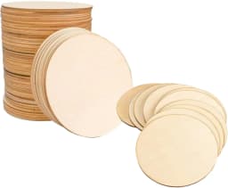 2-100Pcs Natural Pine Round Unfinished Wood Slices 1cm-10cm DIY Crafts Wooden Circle Discs for Christmas Painting Ornament Decor