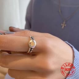 BFCLUB Silver Color Punk Hiphop Rings for Women Couples New Fashion Vintage Handmade Thai Silver Party Jewelry Gifts