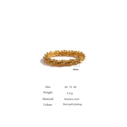 Yhpup Stainless Steel Twist Finger Ring for Women High Quality Metal Gold 18 K Plated Round Bijoux Femme Accessories