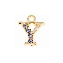 10/26pcs 13*10mm Alloy inlaid rhinestones 26 Letter Charms Pendants for Women Necklace earring jewelry accessories model