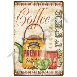 Coffee Retro Tin Sign Poster Vintage Wall Poster Metal Sign Decorative Wall Plate Kitchen Plaque Metal Vintage Decor Accessories