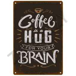Coffee Retro Tin Sign Poster Vintage Wall Poster Metal Sign Decorative Wall Plate Kitchen Plaque Metal Vintage Decor Accessories
