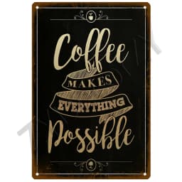 Coffee Retro Tin Sign Poster Vintage Wall Poster Metal Sign Decorative Wall Plate Kitchen Plaque Metal Vintage Decor Accessories