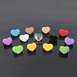 FishSheep Big Colorful Resin Heart Rings For Women Korean Geometric Transparent Shiny Acrylic Ring Girls Fashion Jewelry Gifts