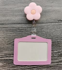 New Design 1 Piece Top Quality Retractable Nurse Badge Reel with ID Card Case Fashion Rainbow Sunflowers Students ID Case Holder