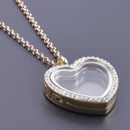 Heart Locket Pendant Necklace For Women Men Accessories Rhinestone Floating Lockets Charm Necklaces Fashion Jewelry Gift 3 Color
