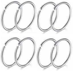 12/24/36Pcs L Shape Nose Ring Curve Pack Crystal Straight Nose Ring Set Nose Stud Lot Piercing Nariz Cuff Nase Pircing Nose Clip
