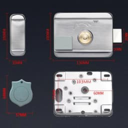 AA Battery Powered Electronic Door Lock Gate Opener Optional Wireless Remote Control Lock 125Khz ID Lock Invisible Room Lock