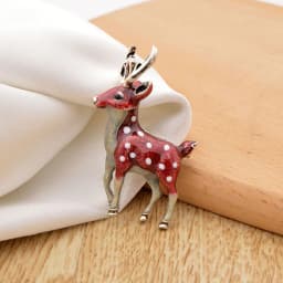 3 Colors Cute Small Deer Brooches for Women Bucks Sika Deer Animal Brooch Pin Coat Accessories Gift