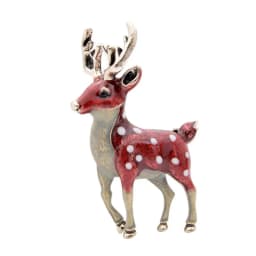 3 Colors Cute Small Deer Brooches for Women Bucks Sika Deer Animal Brooch Pin Coat Accessories Gift