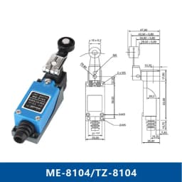 ME8104 ME8108 Limit SwitcWaterproof CNC Momentary 5A/220V Rotary Roller Lever Sealed Industrial Machine Limit Switch