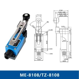 ME8104 ME8108 Limit SwitcWaterproof CNC Momentary 5A/220V Rotary Roller Lever Sealed Industrial Machine Limit Switch