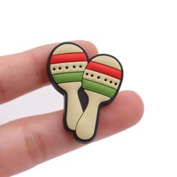 1PCS Shoe Charms Mexico Woman Hat Avocado Corn Racket Taco Cactus Guitar Skull Chili Flag Wine Horse Buckle Clog Ornaments