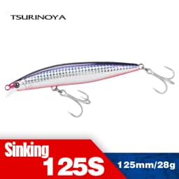 TSURINOYA 125S Ultra-long Casting Fishing Lure Stinger 125mm 28g High Strength Sinking Minnow Saltwater Artificial Hard Baits