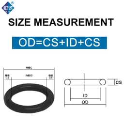 CS1.5mm OD4-125 NBR O Ring Seal Gasket Thickness Oil and Wear Resistant Automobile Petrol Nitrile Rubber O-Ring Waterproof Black