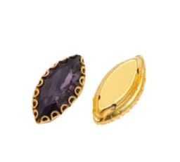 Big Size17x32mm Horse eye flatback sew on rhinestones lace shape claw gold base DIY wedding decoration Accessories