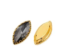 Big Size17x32mm Horse eye flatback sew on rhinestones lace shape claw gold base DIY wedding decoration Accessories