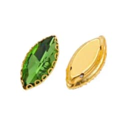 Big Size17x32mm Horse eye flatback sew on rhinestones lace shape claw gold base DIY wedding decoration Accessories
